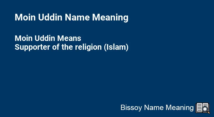 Moin Uddin Name Meaning